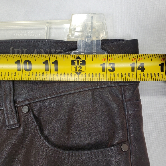 Blank NYC Vegan / Faux Leather Dark Brown Skinny Pants Size 26 - Picture 12 of 16